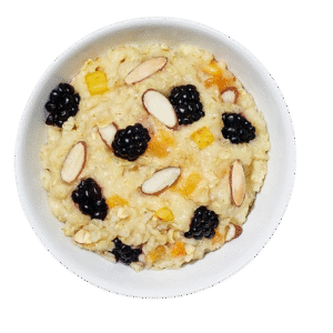 Peaches & Cream Oatmeal with Blackberries